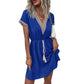 Boho-jurk met V-hals en kant voor dames