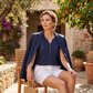 Mouwloze tanktop met V-hals en plooien voor dames
