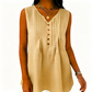 Mouwloze tanktop met V-hals en plooien voor dames