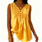 Mouwloze tanktop met V-hals en plooien voor dames