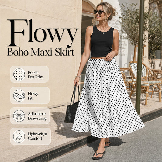⏳Tijdelijke aanbieding: 50% korting⏰Midi-rok met stippen voor dames🌟👗