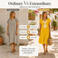 Casual jurk met V-hals en print voor dames