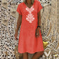 Casual jurk met V-hals en print voor dames