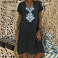 Casual jurk met V-hals en print voor dames
