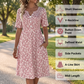 🎉 TIJDELIJKE AANBIEDING: 50% KORTING! 👗 Bloemenjurk met V-hals en zakken – Moeiteloze tuincharme 🌸