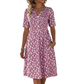 🎉 TIJDELIJKE AANBIEDING: 50% KORTING! 👗 Bloemenjurk met V-hals en zakken – Moeiteloze tuincharme 🌸