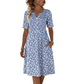 🎉 TIJDELIJKE AANBIEDING: 50% KORTING! 👗 Bloemenjurk met V-hals en zakken – Moeiteloze tuincharme 🌸