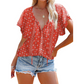 👚Casual damesblouse met V-hals en bloemenprint🌸