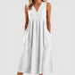 Casual mouwloze midi-jurk met V-hals voor dames
