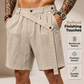 Zomerse linnen herenshorts, casual, losse pasvorm, strandshorts