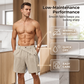 Zomerse linnen herenshorts, casual, losse pasvorm, strandshorts