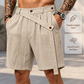 Zomerse linnen herenshorts, casual, losse pasvorm, strandshorts