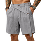 Zomerse linnen herenshorts, casual, losse pasvorm, strandshorts