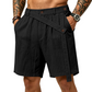 Zomerse linnen herenshorts, casual, losse pasvorm, strandshorts