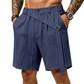 Zomerse linnen herenshorts, casual, losse pasvorm, strandshorts