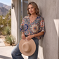 💥【LIMITED TIME 50% OFF】🔥 Mandala Print Batwing Mouwen Top | Digitale Druk Vervaagt Niet | Relaxte & Ademende Pasvorm | Kreukvrij & Strijkvrij | Meerdere Kleuren S-2XL