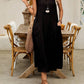 Mouwloze casual jurk met ronde hals voor dames, losvallende maxi-jurk in linnenlook met zakken
