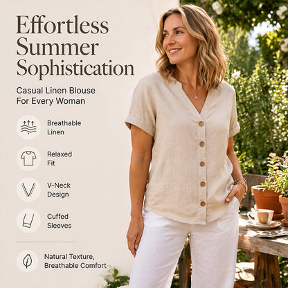 Zomerse casual top met V-hals voor dames