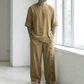 Tweedelige set met casual overhemd en broek voor heren