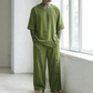 Tweedelige set met casual overhemd en broek voor heren