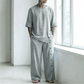 Tweedelige set met casual overhemd en broek voor heren
