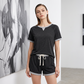 Set met casual top en korte broek voor dames