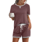 Set met casual top en korte broek voor dames