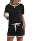 Set met casual top en korte broek voor dames