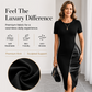 Elegante patchworkjurk van imitatieleer voor dames