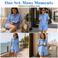 ⌛Tijdelijke aanbieding – Casual tweedelige set voor dames: top met korte mouwen en halve rits en korte broek
