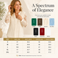 Dames-top met V-hals, lange mouwen en patchwork van kant