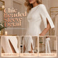 Elegante, met kralen versierde, slanke jumpsuit