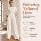 Elegante, met kralen versierde, slanke jumpsuit