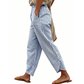 Casual gestreepte broek met hoge taille voor dames