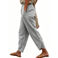 Casual gestreepte broek met hoge taille voor dames