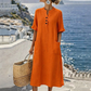 Zomerse casual jurk met knopen voor dames
