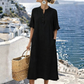 Zomerse casual jurk met knopen voor dames
