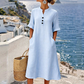 Zomerse casual jurk met knopen voor dames