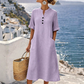 Zomerse casual jurk met knopen voor dames