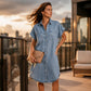 Relaxte denim jurk voor dames