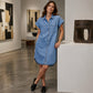Relaxte denim jurk voor dames