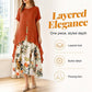 Casual jurk voor dames met gelaagde look en bloemenprint