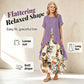 Casual jurk voor dames met gelaagde look en bloemenprint