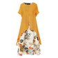 Casual jurk voor dames met gelaagde look en bloemenprint