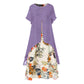 Casual jurk voor dames met gelaagde look en bloemenprint