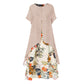 Casual jurk voor dames met gelaagde look en bloemenprint