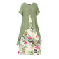 Casual jurk voor dames met gelaagde look en bloemenprint