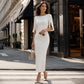 Elegante jurk met gespleten mouwen voor dames