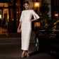 Elegante jurk met gespleten mouwen voor dames