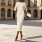 Elegante jurk met gespleten mouwen voor dames